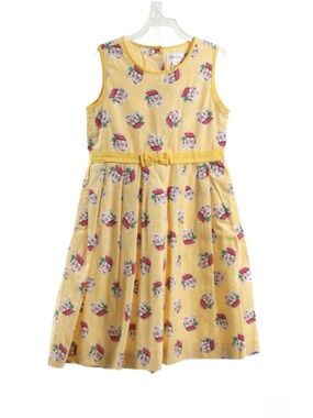 Rachel Riley Yellow and White Sleeveless Cafe Dress NWT SZ 4